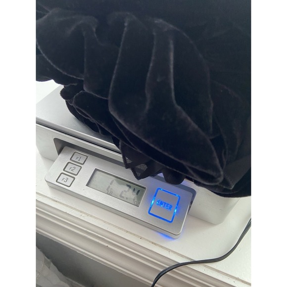 Killstar Black Velvet Romantic Goth Long Flared Sleeve Dress Size L Vamp Witchy - Picture 12 of 12